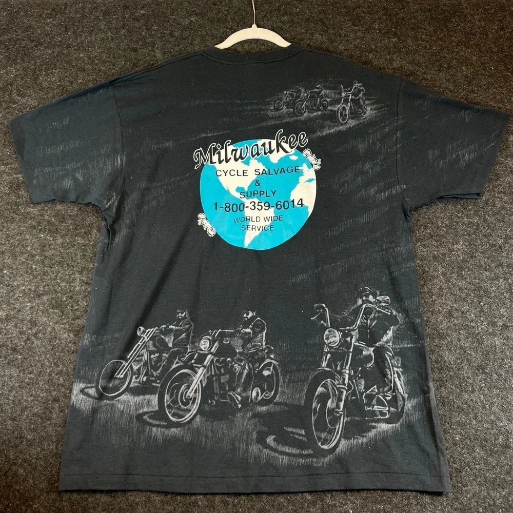 NWT Vintage 90s American Biker Eagle Dreamcatcher Shirt Mens XL Milwaukee Harley